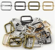 20 Pack Metal Roller Buckle Ring Webbing Slider for Belts - Multi Colors - New