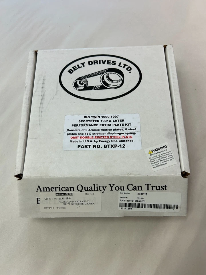 Kit de placa de embrague extra rendimiento BDL, BTXP-12 para Harley Evolution 13 90-97 Foto 3 de 4