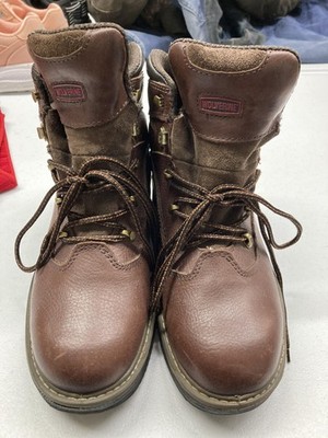 Wolverine Boots Mens Size 10 Brown Waterproof Multishox Vibram Work Hiking