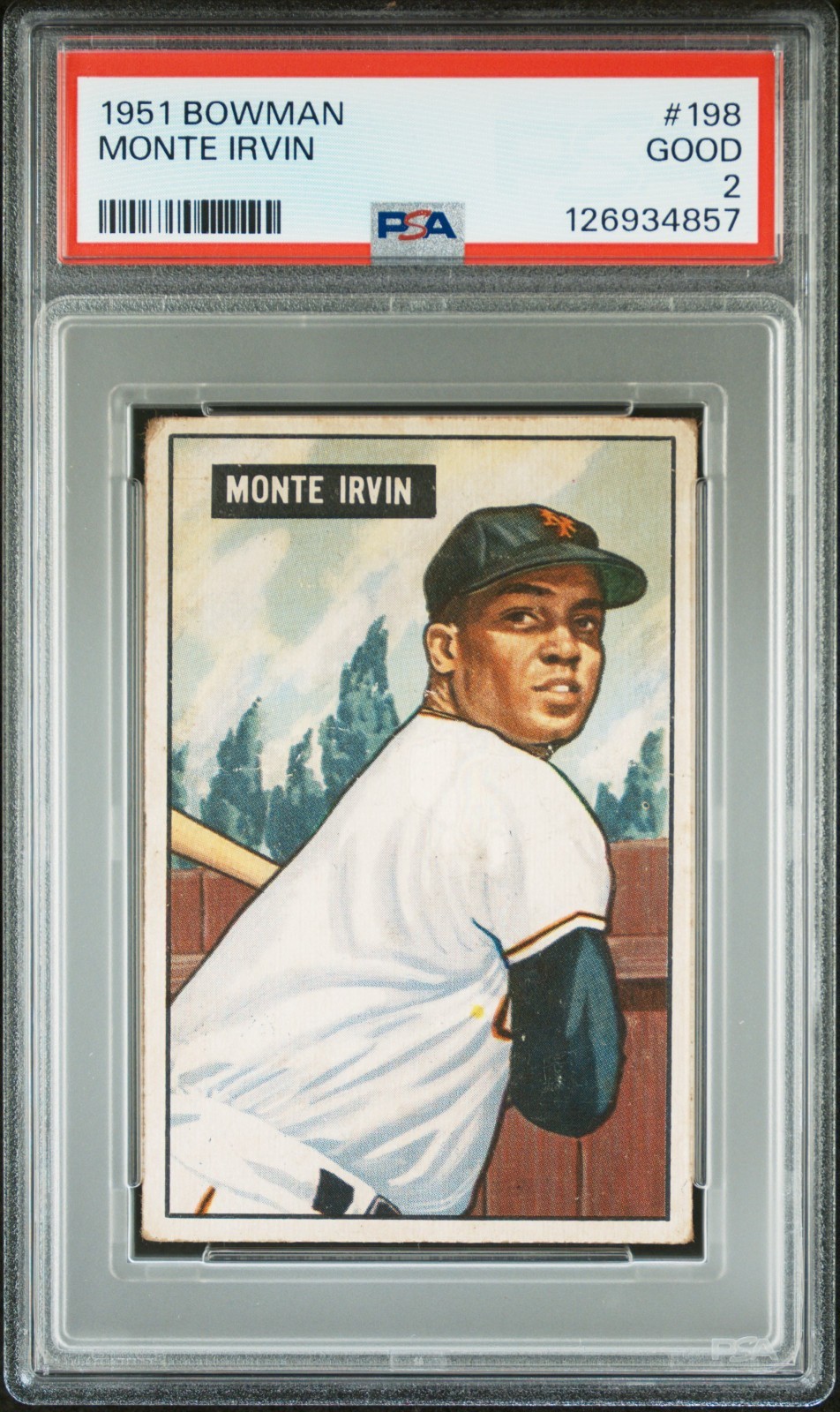 1951 BOWMAN #198 MONTE IRVIN - PSA 2