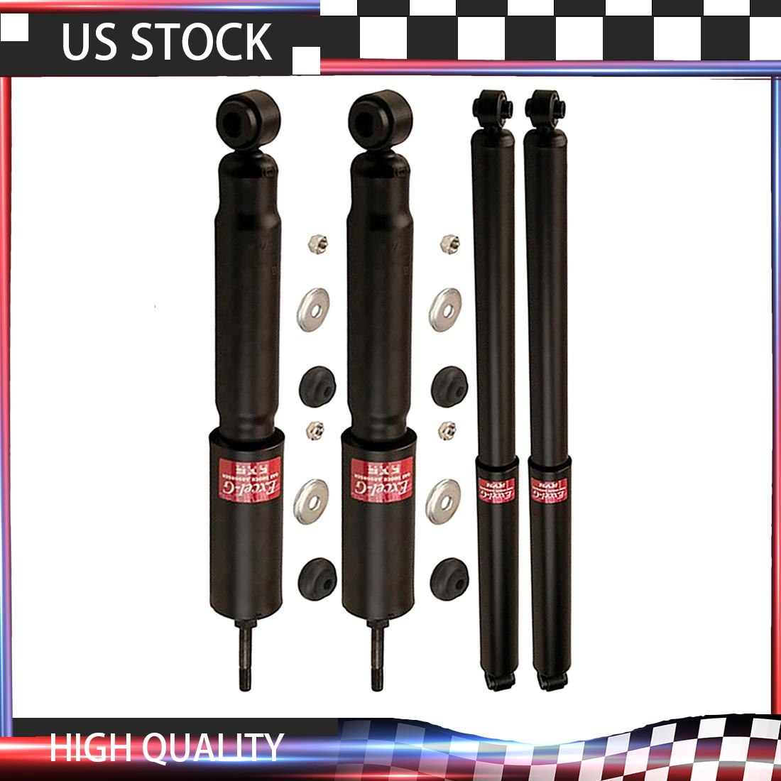 OE KYB OEM Front & Rear Shock for 1980-1983 Ford F-150 4WD/Bronco Warranty