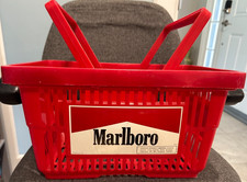 Vintage 90s Marlboro Red Shopping Basket Philip Morris Promotional Cigarette