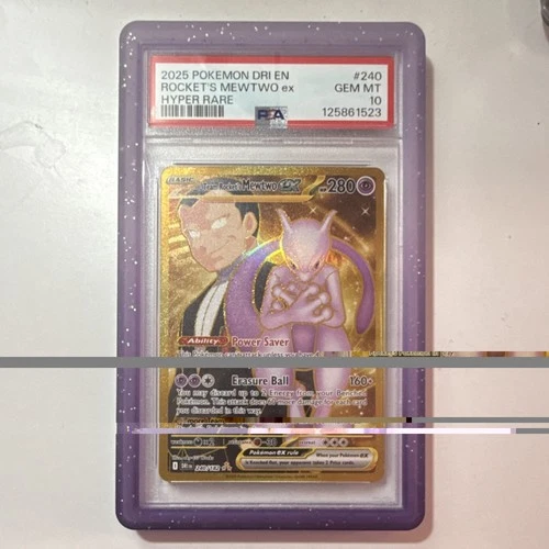 Pokémon Team Rocket's Mewtwo ex Hyper Rare Holo 240/182 PSA 10