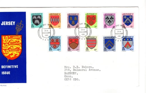 1981 JERSEY - DEFINITIVE ISSUE FDC FROM COLLECTION N7