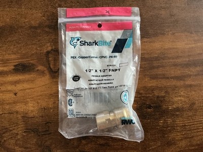 SHARKBITE FNPT FEMALE ADAPTER- PEX, COPPER, CPVC, PE-RT- 1/2'' X 1/2    #U072LFZC
