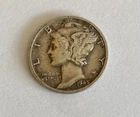 1945 Mercury Dime W “In Cod We Trust”  90% Silver Free Shipping VF