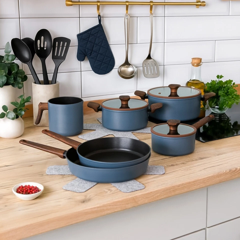 Batteria pentole 11 pezzi Blue Harmony blu - Immagine 2 di 4