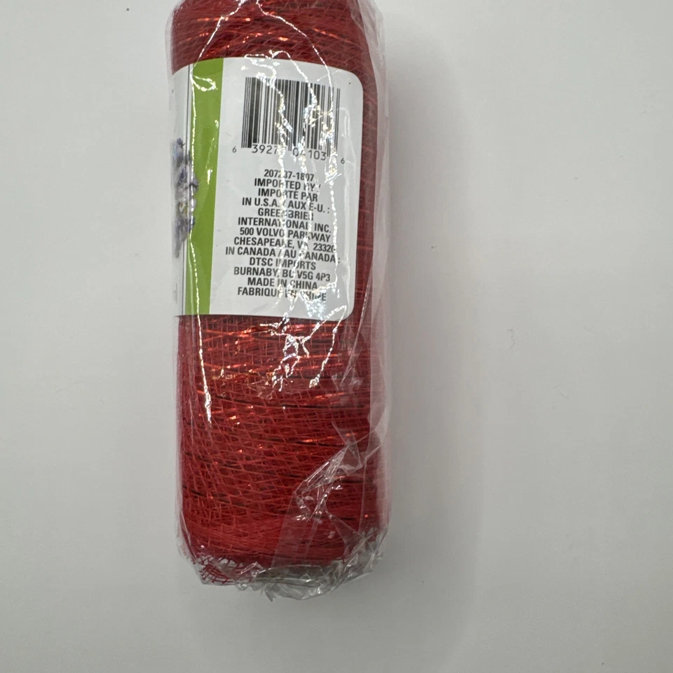Floral Garden Holiday Decorative Mesh - New - 6" x 5 yd - Red - Image 2 of 4