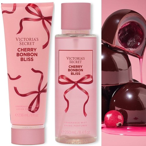 victoria-s-secret-holiday-cherry-bonbon-bliss-lotion-mist-set-new-ebay