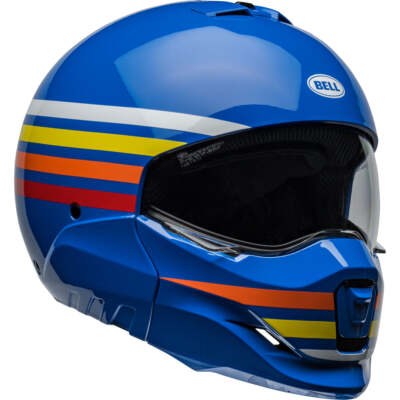 bell broozer helmet visor Bell Broozer Full Face Motorcycle Helmet Prime Gloss Blue Medium