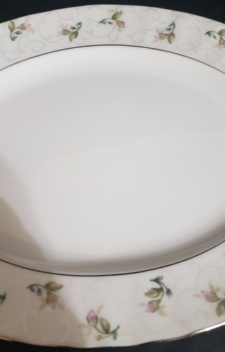 Gorham Platter "Lady Anne" Platinum Trim 14" - Picture 4 of 8