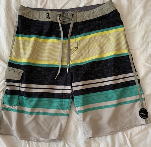 Pantalones cortos de tabla de nadar RIP CURL MIRAGE gris verde amarillo talla |