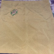 vintage Japan pure silk white scarf Hydrangea Yellow Purple 13 x13 Square