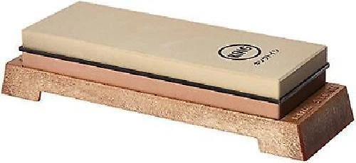Pierre à aiguiser combinée grain KING KW65 1000/6000 avec base plastique 185x... - Photo 1/1