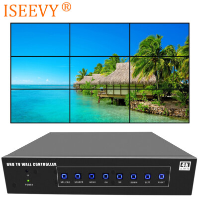 UHD 4K Video Wall Controller 3x3 2x4 4x2 support 4K60 Input and Rotate 90 Degree