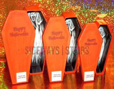 COFFIN NESTING BOXES Halloween treat box set ghost ghoul spirit