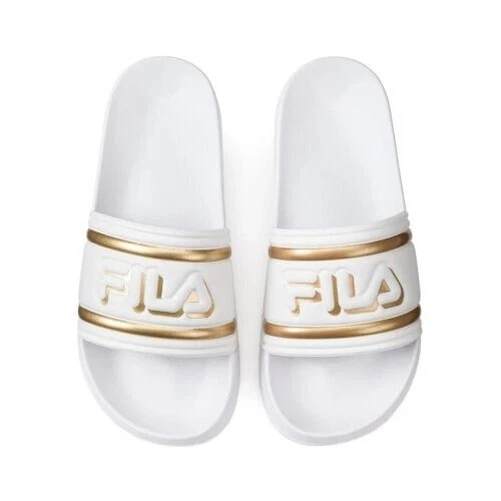 White fila hotsell slippers