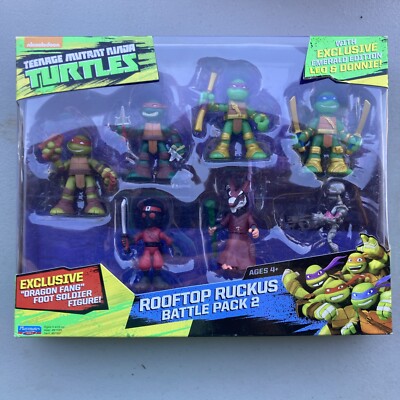 TMNT  Teenage Mutant Ninja Turtles Rooftop Ruckus Battle Pack 2 Mini Figures NEW