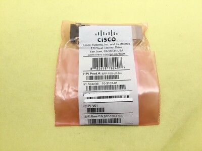 Cisco SFP-10G-LR-S 10GBASE-LR 1310nm SMF SFP+ Modules 10-3107-01 New