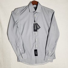 NEW Chaps Button Up Dress Shirt 14-14.5 32/33 S Small Stretch Check Performance