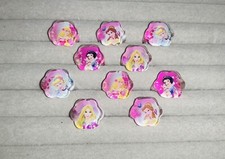 10 Chunky LUCITE PRINCESS Kids RINGS Flower Band Party Bags Resale 2 Of Each