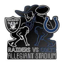 Las Vegas RAIDERS NFL official GAME PIN vs Indianapolis Colts Allegiant Stadium