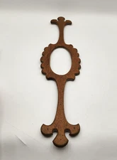 24" Primitive Picture Header pediment oak wood decoration over wall art header