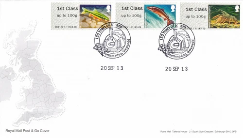 Rivers Freshwater Life Post and Go GB FDC Steam Porthmadog 2013 (44265)