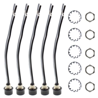5PCS New Rotary Stye On/Off Canopy Switches, 3/1 amps at 125/250,4'' Wire (18AWG)