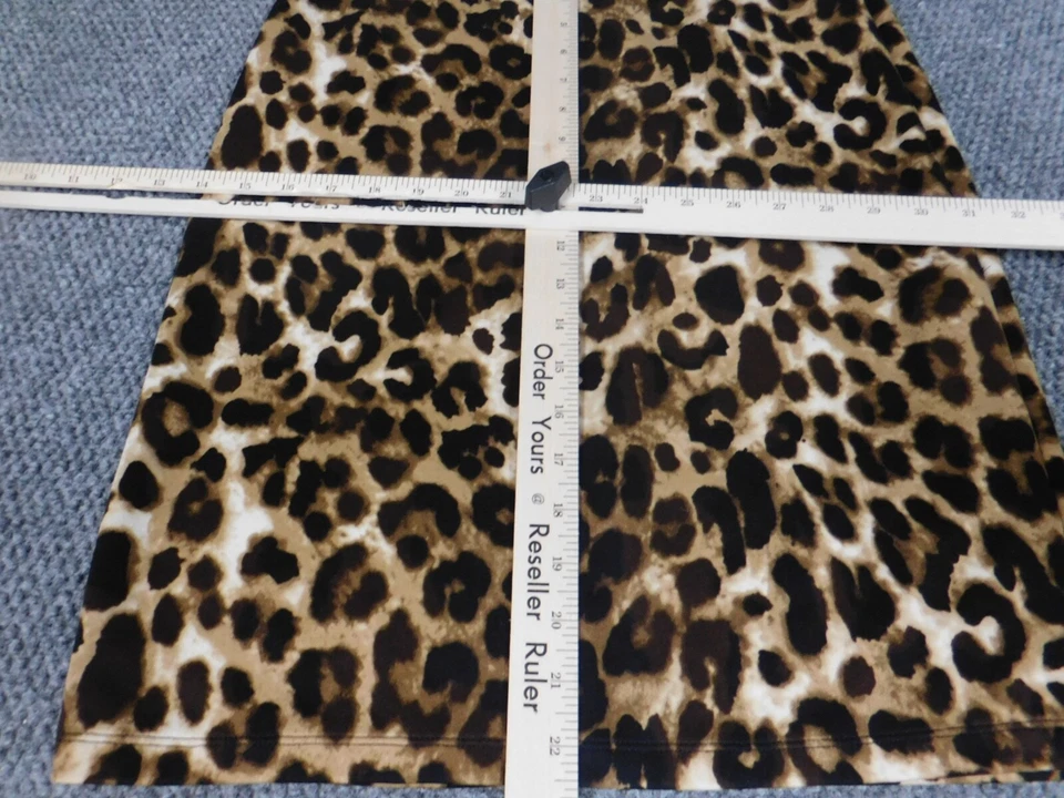 Falda Betsey Johnson Mujer Pequeña Marrón Línea A Elástica Estampado Animal Foto 4 de 4