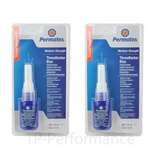 2 x Permatex Blue Threadlocker 24212 Nut Bolt Thread Lock Sealer Medium 10ml