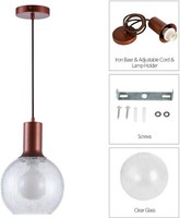 Pendelleuchte Glaskugel HäNgelampe Design Esstischleuchte Schlafzimmerlampe E27