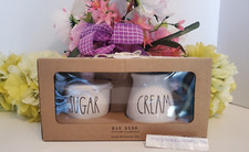 Rae Dunn  TULIP   Flower Handle Sugar  Creamer Set Farmhouse  NEW 