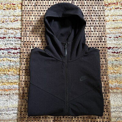 Nike Tech Fleece Full Zip Hoodie Hoody Jacket Black Men's Size Medium M |  eBay