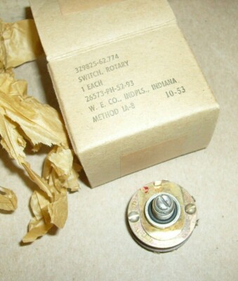 Vintage Rotary Switch WECO Indiana  1958 NOS in box  W.E. Co. 