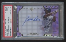 POP 1  PSA 9 JIM RICE 2015 TOPPS TRIBUTE AUTOGRAPH #ED 10/10 PURPLE REFRACTOR