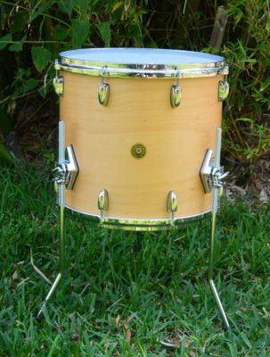 GRETSCH USA CUSTOM 16'' FLOOR TOM in SATIN NATURAL for YOUR DRUM SET TODAY! i854