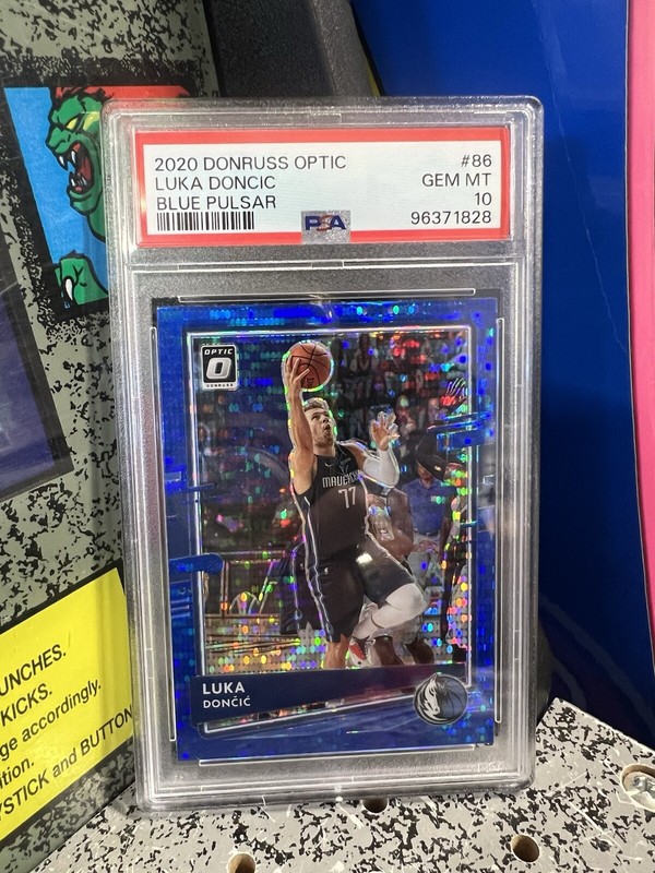 2020 Donruss Optic Luka Doncic #86 Blue Pulsar Graded PSA 10 GEM MT L.A. Lakers