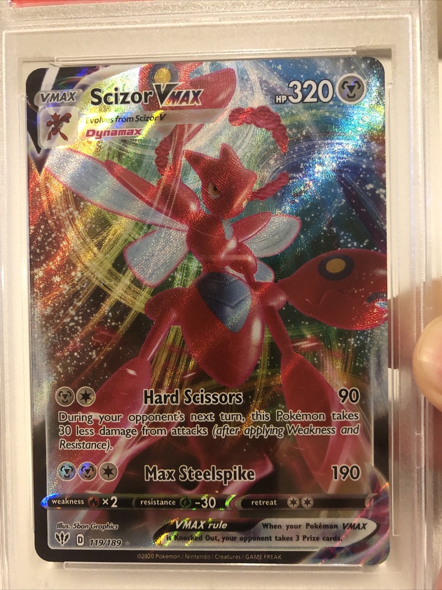 Pokémon TCG Scizor VMAX Darkness Ablaze 119/189 Holo Ultra Rare