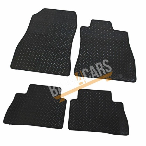 White Trim Tailored Rubber Car Mats Fits Nissan Juke 10> Set of 4 With 2 Clips eBay