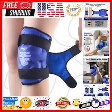 Full Coverage Gel Cold Pack for Knee Surgery Recovery - Adjustable & Flexible
