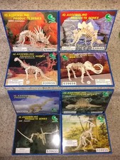 NEW IQ Assembling Products Series Wooden Models 8 Dinosaur Insect Lot Wood Craft