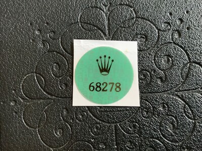 Authentic Rolex 68278 Oyster DateJust Green Case Back Hologram Sticker