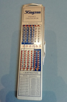Kingson 1950s Pocket Calculator original case with instructions superb condition