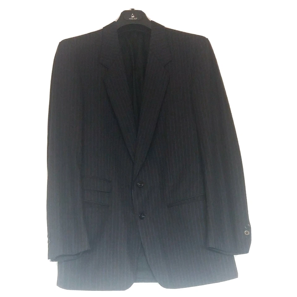 Giacca uomo Fratelli Cerruti in lana tg 50 colore grigio scuro a righe  - Imagen 3 de 4