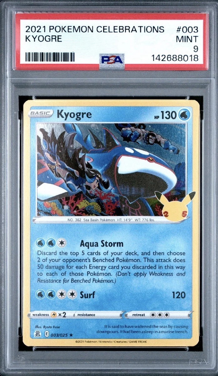 Kyogre Pokémon TCG Professional Sports Authenticator (PSA