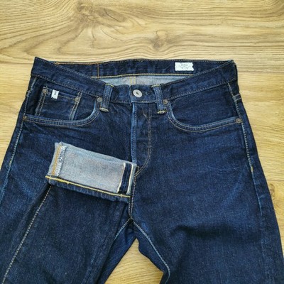 Edwin E534 Jeans Herren W28 L32 Blau Indigo Rainbow Selvedge Stretch Slim Skinny