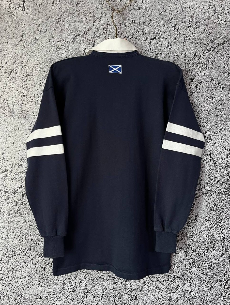 Vintage 2002 Canterbury Scotland Rugby Shirt Long Sleeve Navy Size