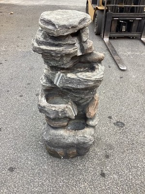 Tiered Cascading Artificial Stone Design Some Damage Outdoor Fountain