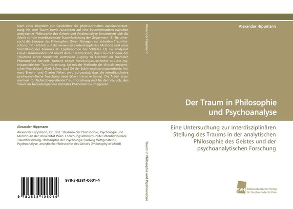 Alexander Hippmann | Der Traum In Philosophie Und Psychoanalyse | Taschenbuch-image